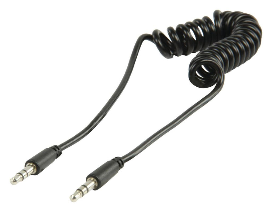 Suvyniotas kabelis Valueline 3.5mm stereo audio 1.00 m juodas