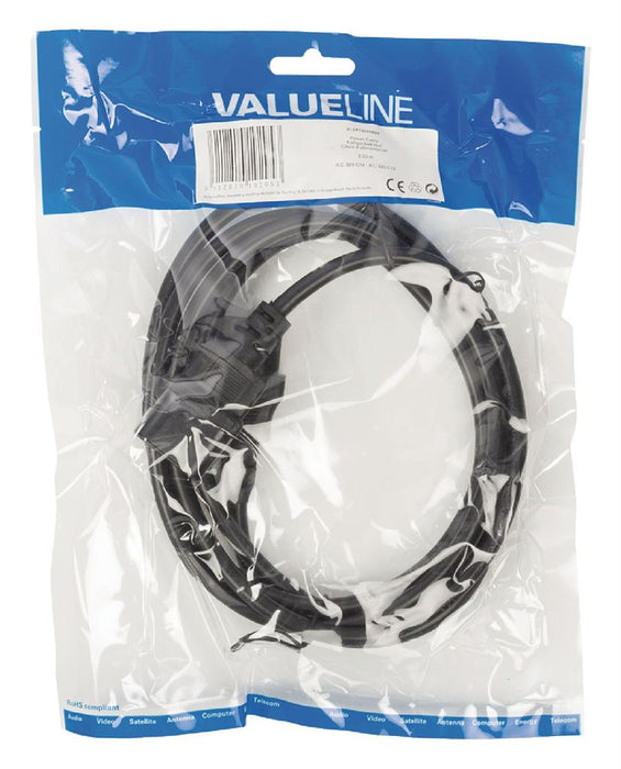 Maitinimo kabelis Valueline IEC-320-C14 - IEC-320-C13 2,00 m juodas