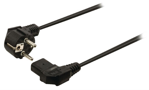 Maitinimo kabelis Valueline Schuko male - IEC-320-C13 kampinis 2,00 m juodas
