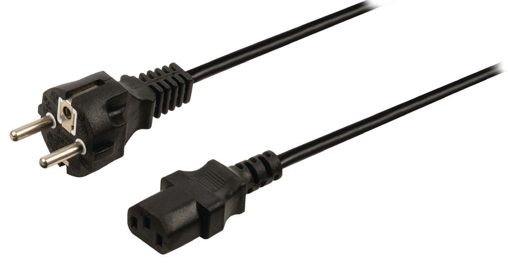 Maitinimo kabelis Valueline Schuko male - IEC-320-C13 2,00 m juodas