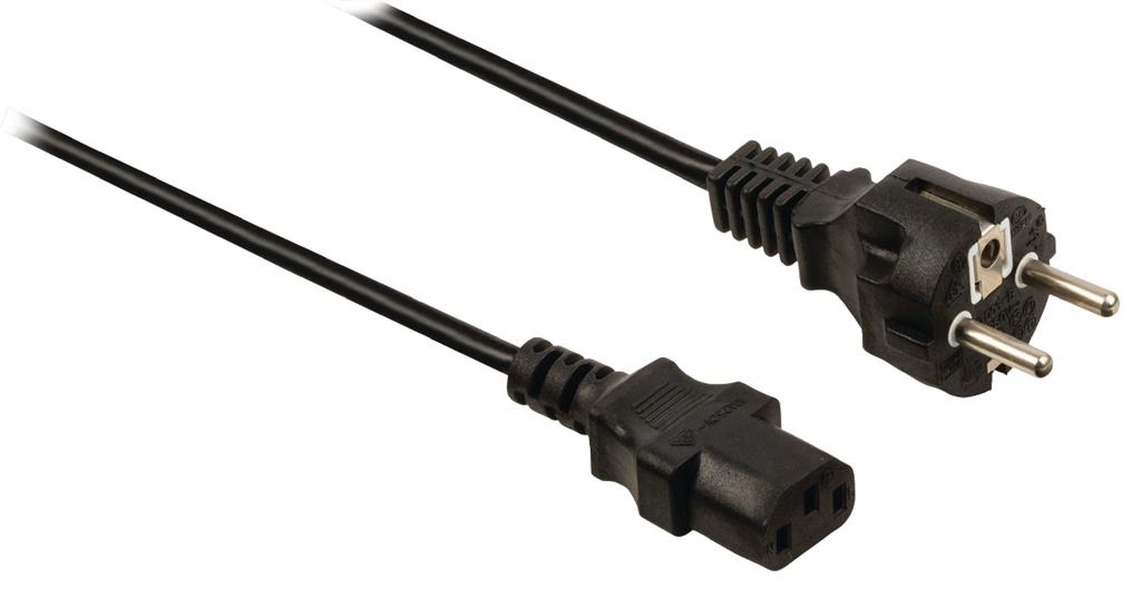 Maitinimo kabelis Valueline Schuko male - IEC-320-C13 2,00 m juodas