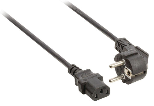 Maitinimo kabelis Valueline Schuko kampinis male - IEC-320-C13 10,0 m juodas