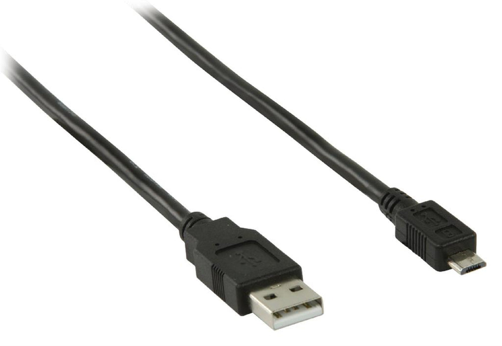 Kabelis Valueline USB 2.0 USB A male - USB Micro B male 2,00 m