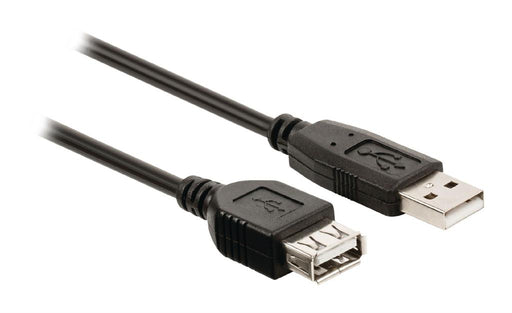 Kabelis Valueline USB 2.0 A male - female 3,00 m juodas