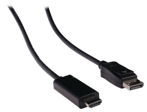 Kabelis Valueline DisplayPort - HDMI -DisplayPort male - HDMI 2.00 m juodas