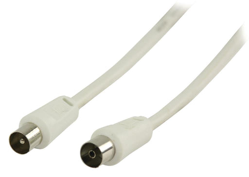 Koncentrinis antenos kabelis Valueliney male - female 1,50 m baltas