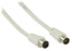 Koncentrinis antenos kabelis Valueliney male - female 1,50 m baltas