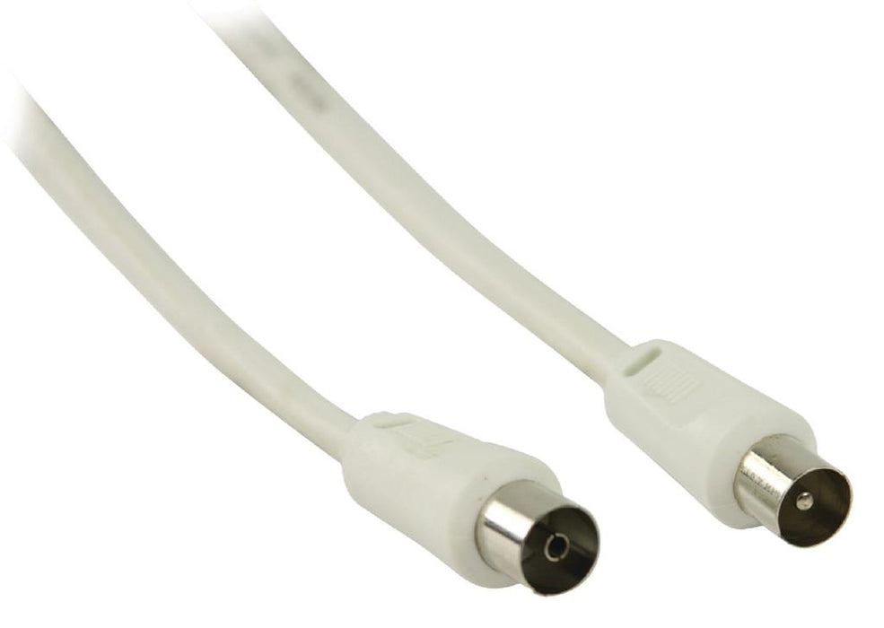 Koncentrinis antenos kabelis Valueliney male - female 1,50 m baltas