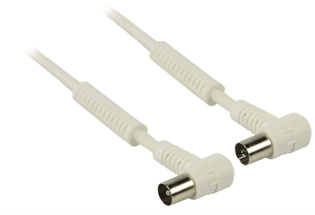 Antenos kabelis Valueline 120 dB male - female kampinis 1,50 m baltas