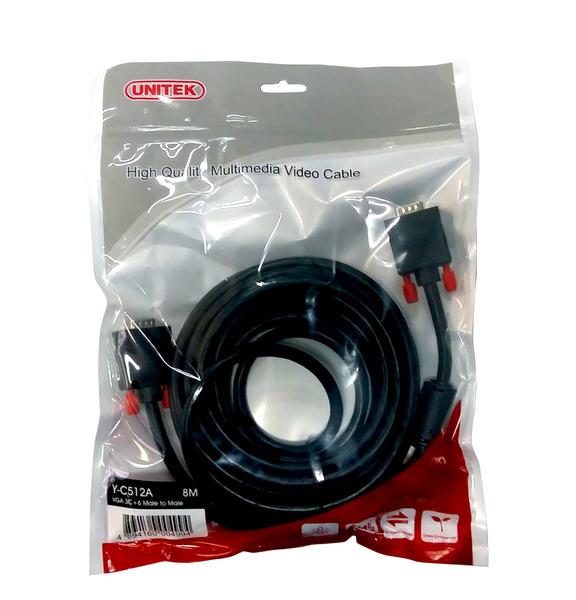 Unitek Kabelis VGA HD15 M/M 8m, Y-C512