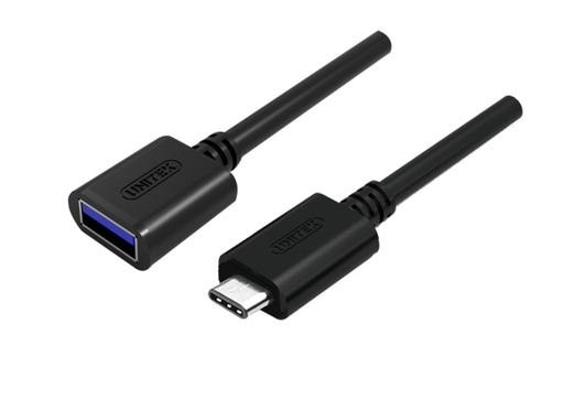 Unitek Kabelis USB tipas-C - USB AF, Y-C476BK