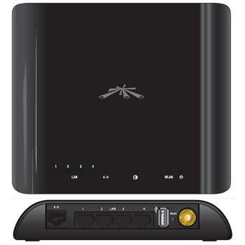 Ubiquiti AirRouterHP 5x10/100Mbps, 2.4GHz, 802.11b/g/n, 150Mbps, USB,Ext.Antenna