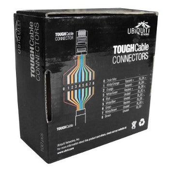 Ubiquiti TOUGHCable Connectors 1 Box of 100 PCs, Category 5 RJ-45 Plug, Shielded