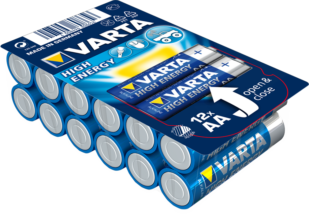Alkaline Batteries VARTA R6 (AA) 12pcs High Energy