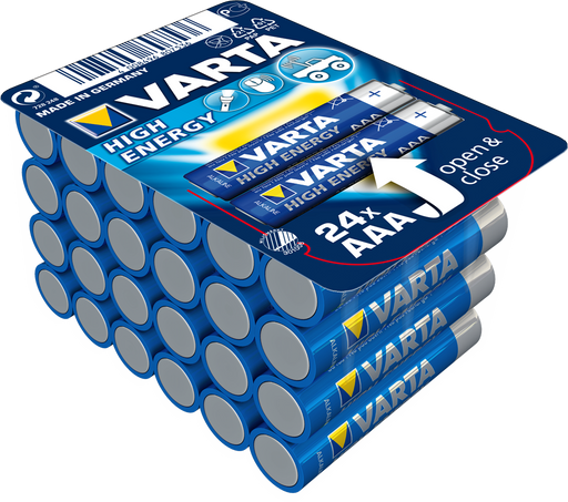 Alkaline Batteries VARTA R3 (AAA) 24pcs High Energy
