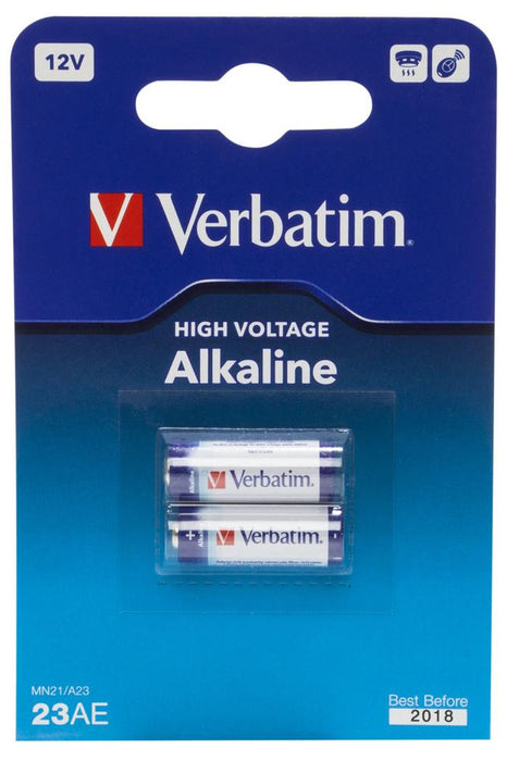 Verbatim ALKALINE BATTERY 23AE (MN21/A23) 12V 2 Pk
