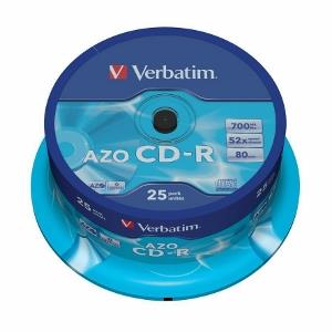 CD-R Verbatim [ cake box 25 | 700MB | 52x | Crystal | DataLife+ AZO ]