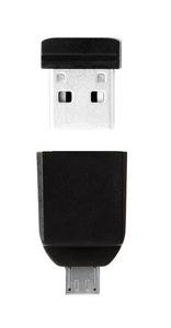 Verbatim USB DRIVE 2.0 NANO 8GB STORE 'N' STAY + OTG Adapter