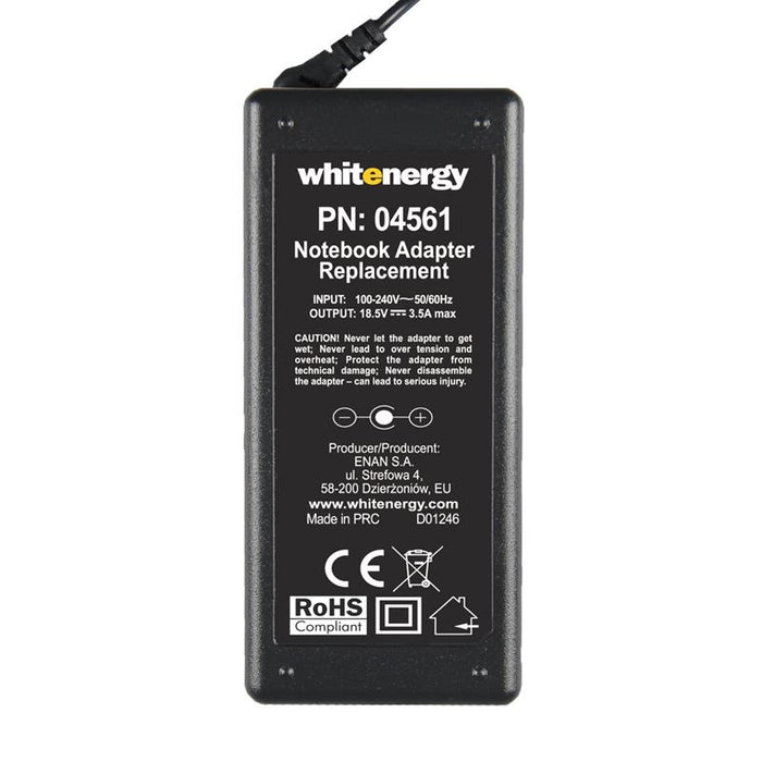Nešiojamo kompiuterio pakrovėjas Whitenergy HP/Compaq 18.5V, 3.5A, 65W, 7.4x5.0