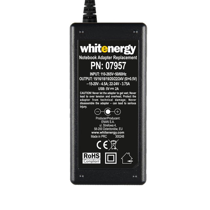 Universalus maitinimo šaltinis Whitenergy 90W + USB, 10 antgalių