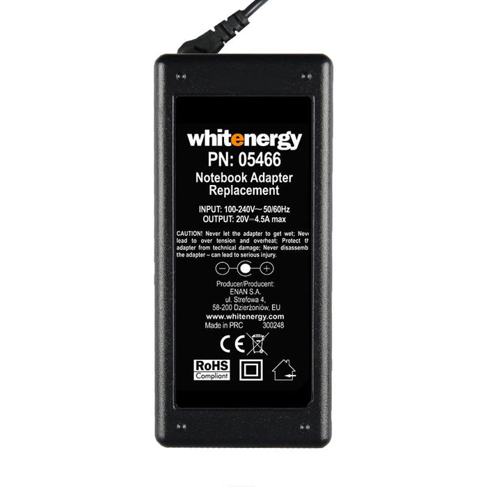 Nešiojamo kompiuterio pakrovėjas Whitenergy 20V/4.5A 90W, 5.5x2.5mm