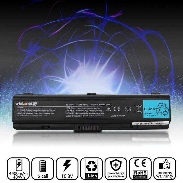 Nešiojamo kompiuterio baterija Whitenergy Toshiba PA3533 / PA3534 10.8V 4400mAh