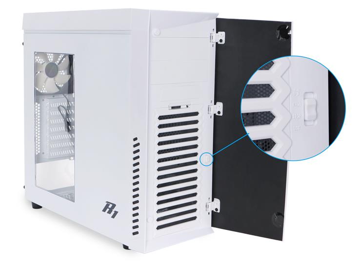 PC korpusas Zalman R1 Baltas, Mid tower, USB3.0