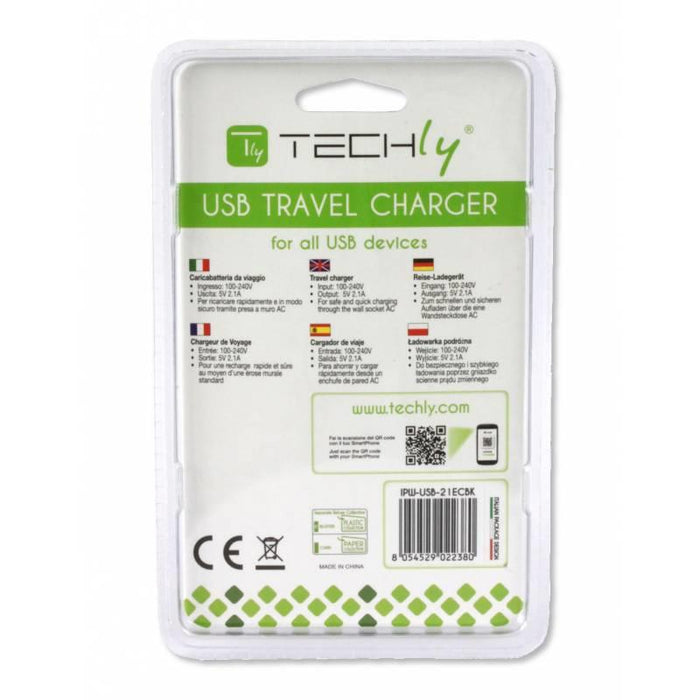 Įkroviklis Techly Slim USB 5V 2.1A juodas