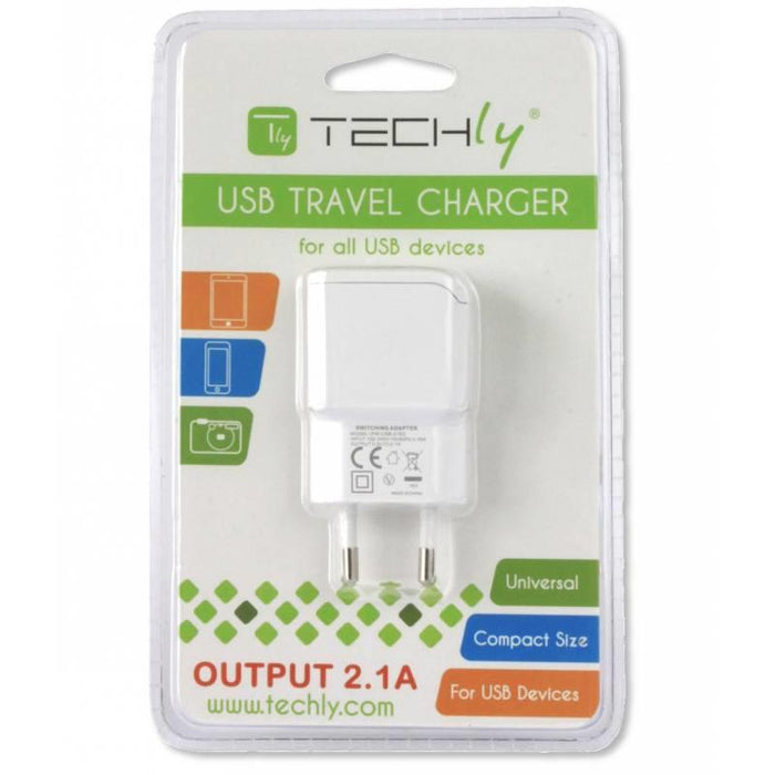 Įkroviklis Techly Slim USB 5V 2.1A baltas