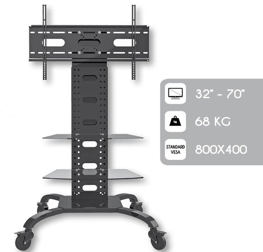 Mobilus stovas Techly skirtas TV LCD/LED/Plazma 32''-70'' VESA, reguliuojamas
