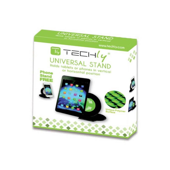 Stovas Techly x2 skirtas planš. kompiuteriams ir išman. telefonams, juodas