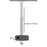Lubinis projektoriaus laikiklis Techly  50-77 cm, 15 kg, sidabrinis