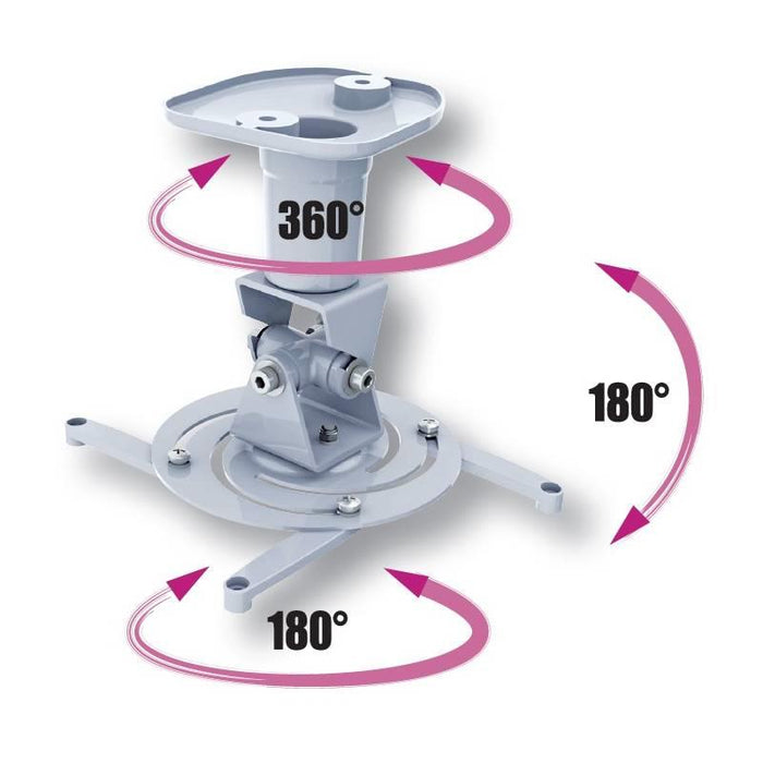 Lubinis projektoriaus laikiklis Techly 22 cm 10 kg Baltas