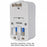 Universalus maitinimo adapteris Techly Europa JK JAV, su pakrovėju 2xUSB 5V 2A