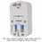 Universalus maitinimo adapteris Techly Europa JK JAV, su pakrovėju 2xUSB 5V 2A