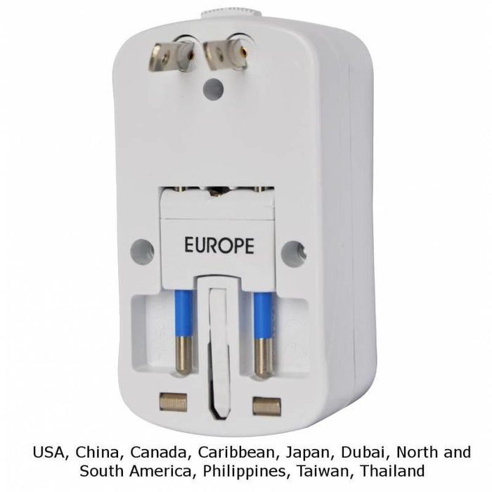 Universalus maitinimo adapteris Techly Europa JK JAV, su pakrovėju 2xUSB 5V 2A