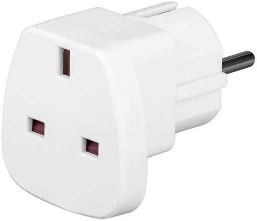 Maitinimo adapteris Techly UK/EU 13A, UK/BS - CEE 7/7 Baltas