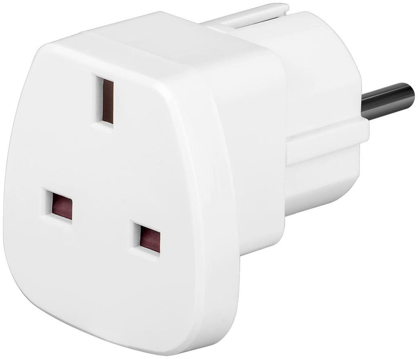 Maitinimo adapteris Techly UK/EU 13A, UK/BS - CEE 7/7 Baltas