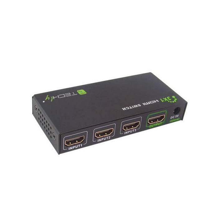Perjungėjas Techly, HDMI 3/1 3 įėjimai 1 išėjimas su pultu 4K2K UHD 3D