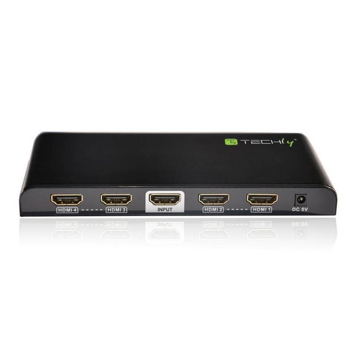 Techly Skirstytuvas AV splitter HDMI 2.0 1x4 UHD 4Kx2K 3D maitinimas AC