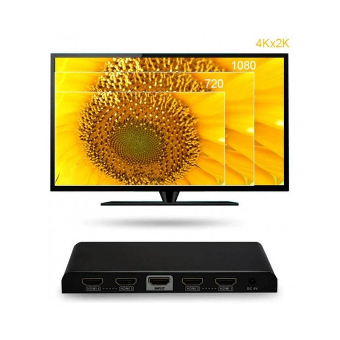 Techly Skirstytuvas AV splitter HDMI 2.0 1x4 UHD 4Kx2K 3D maitinimas AC