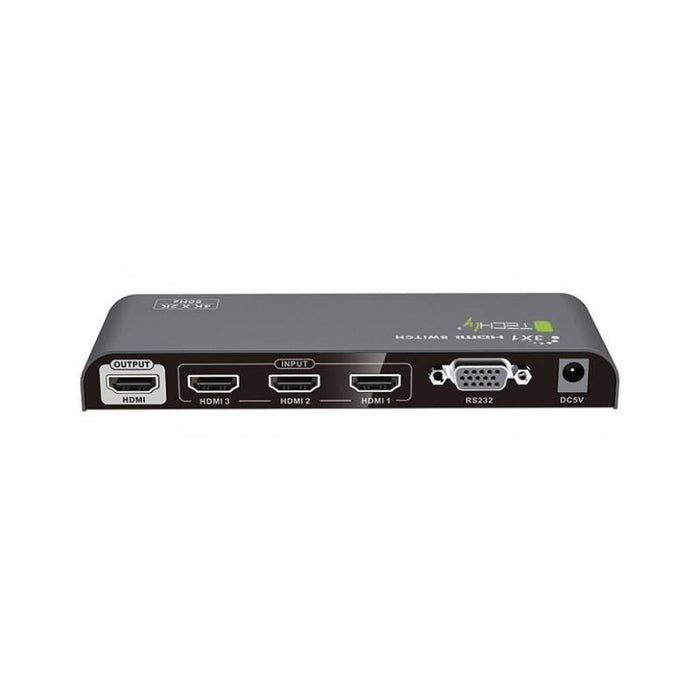 Techly jungiklis HDMI V2.03x1,  3 įvesties ir 1 išvesties jungtys 4K2K UHD 3D