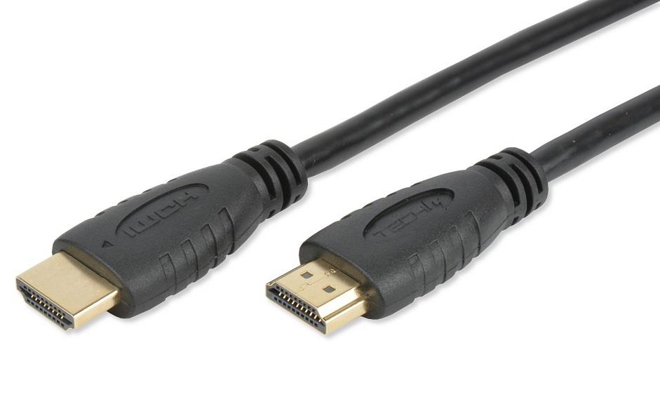 Techly monitoriaus kabelis HDMI HDMI M/M 2.0 Ethernet 3D 4K 1m juodas