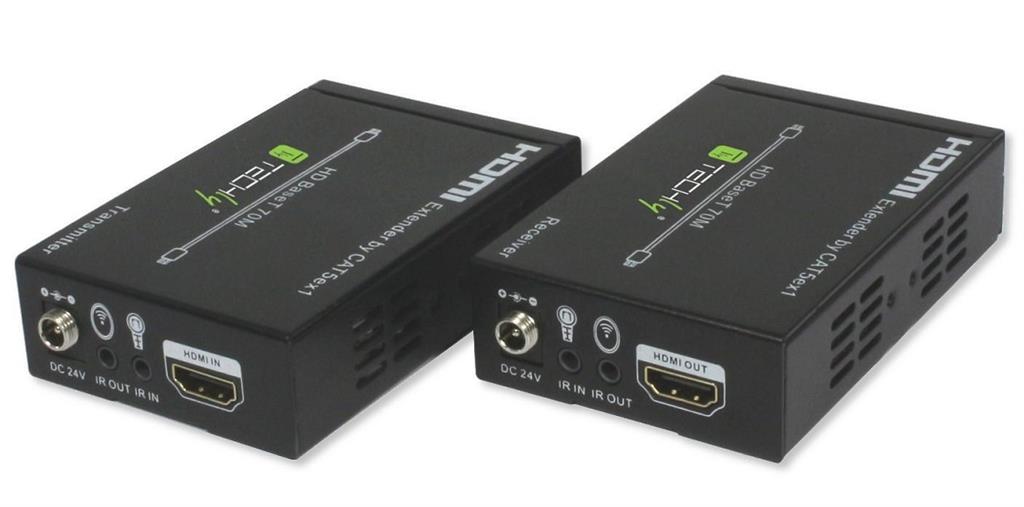 Techly HDMI HDBaseT ilgintuvas pagal CAT6 / 6a / 7 kabelį iki 70m UHD 4K su IR P