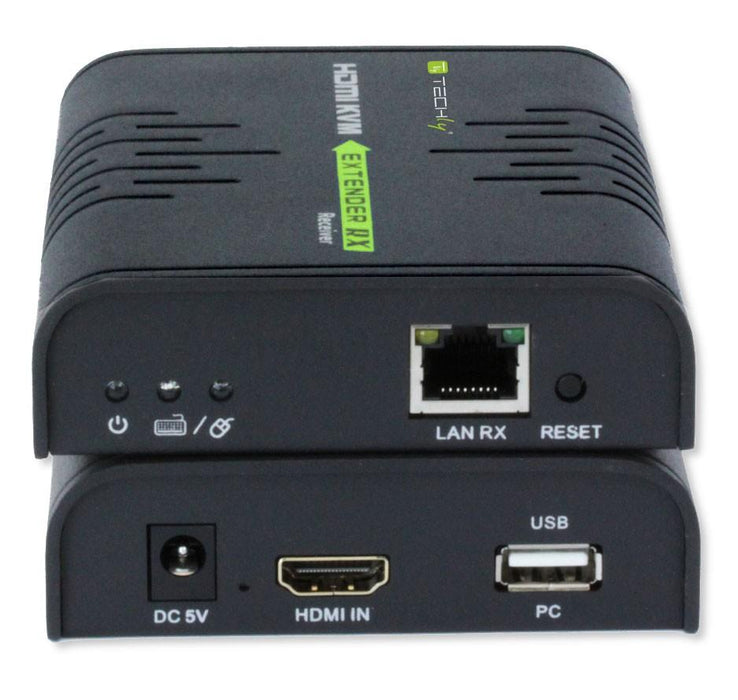 Techly HDMI KVM ilgiklis w/USB (pelė, klaviatūra) pagal Cat5 / 5e / 6 kabelio ik