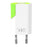 Įkroviklis Techly Slim USB 230V -> 5V/1A balta-žalia