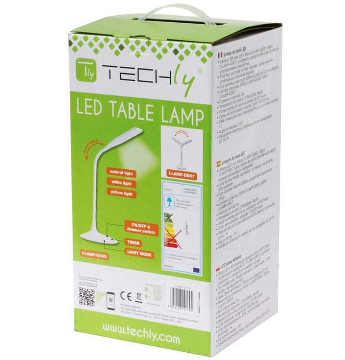 Techly LED stalinė lempa 48 diodų 5W 2700K/6500K su įkraunama baterija, balta