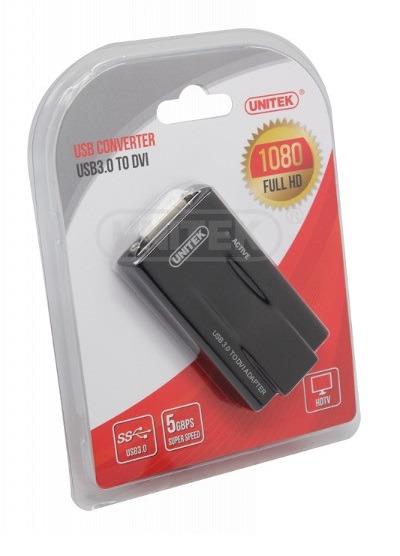 Unitek Konverteris USB 3.0. - DVI/VGA, Y-3801