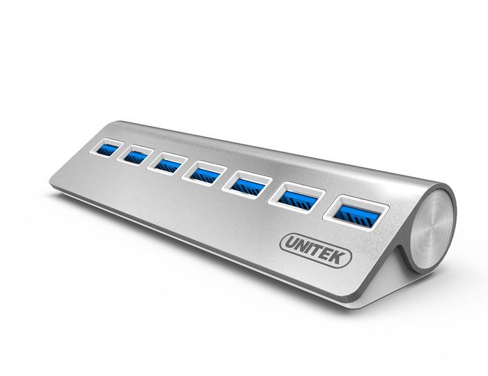 Unitek Hub 7x USB 3.0. aliuminis, Y-3187