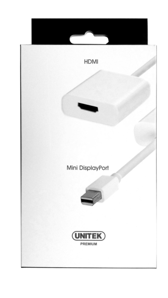 Unitek Adapteris miniDisplayPort - HDMI + audio, Y-6325WH